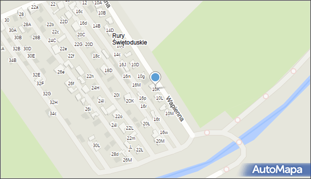 Lublin, Wapienna, 10K, mapa Lublina