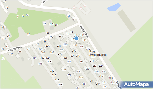 Lublin, Wapienna, 16f, mapa Lublina