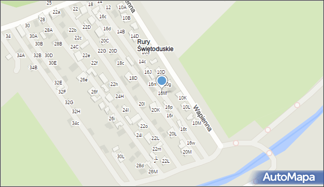 Lublin, Wapienna, 16M, mapa Lublina