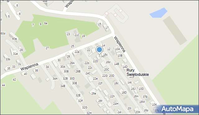 Lublin, Wapienna, 20A, mapa Lublina