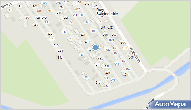 Lublin, Wapienna, 24J, mapa Lublina