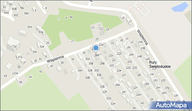 Lublin, Wapienna, 28A, mapa Lublina