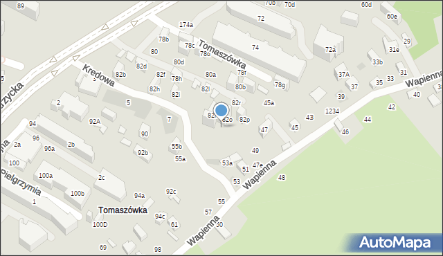 Lublin, Wapienna, 47b, mapa Lublina
