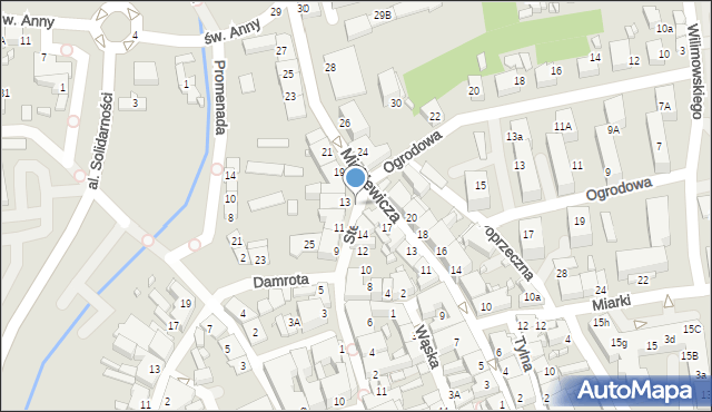 Lubliniec, Wąska, 5, mapa Lubliniec