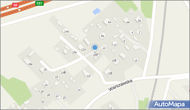 Lucynów, Warszawska, 12D, mapa Lucynów