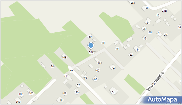 Lucynów, Warszawska, 54A, mapa Lucynów