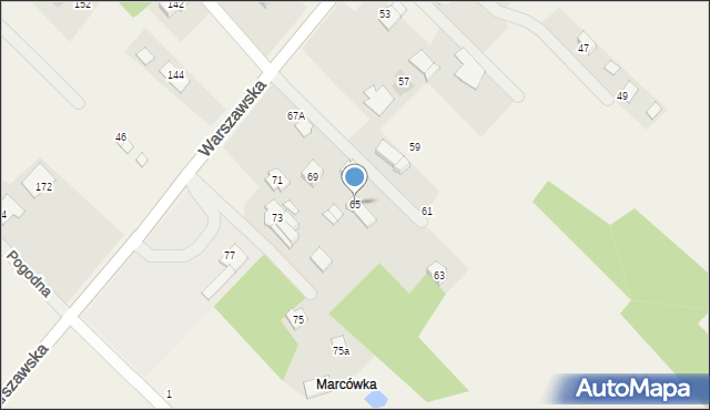 Lucynów, Warszawska, 65, mapa Lucynów