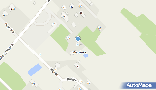 Lucynów, Warszawska, 75a, mapa Lucynów