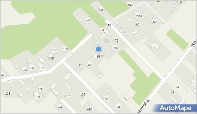 Lucynów, Warszawska, 86, mapa Lucynów