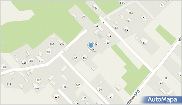 Lucynów, Warszawska, 88, mapa Lucynów