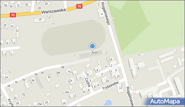 Łuków, Warszawska, 15, mapa Łuków