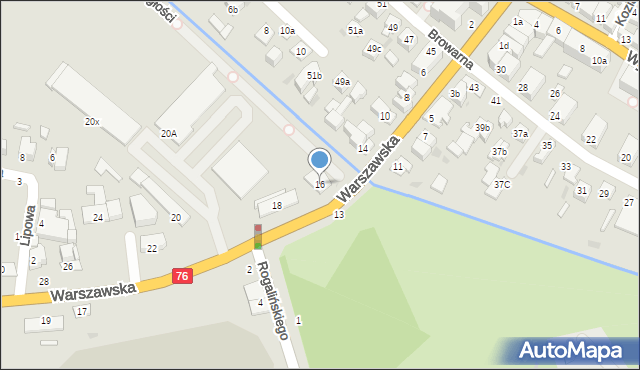 Łuków, Warszawska, 16, mapa Łuków