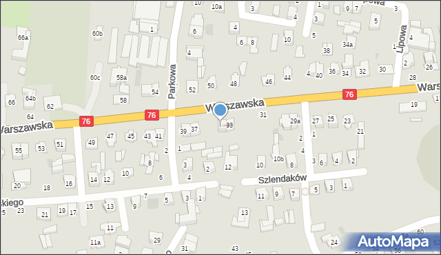 Łuków, Warszawska, 35, mapa Łuków