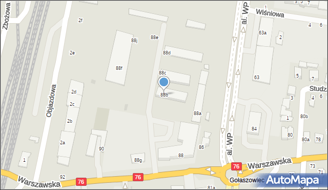 Łuków, Warszawska, 88b, mapa Łuków