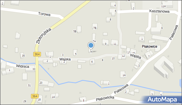 Lwówek Śląski, Wąska, 7, mapa Lwówek Śląski