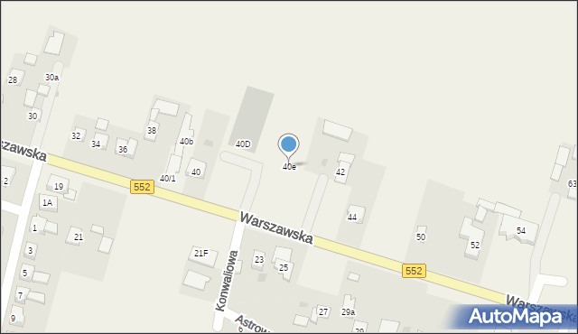 Łysomice, Warszawska, 40e, mapa Łysomice