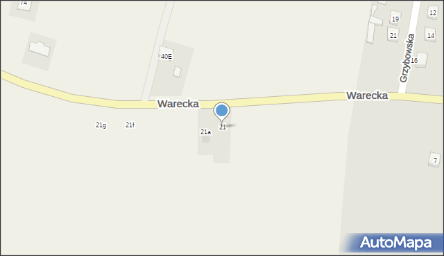 Magnuszew, Warecka, 21, mapa Magnuszew