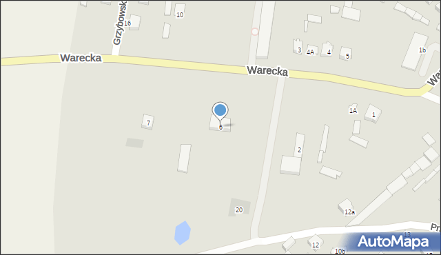 Magnuszew, Warecka, 6, mapa Magnuszew