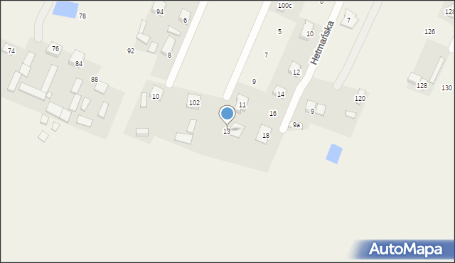 Majdan, Warecka, 13, mapa Majdan