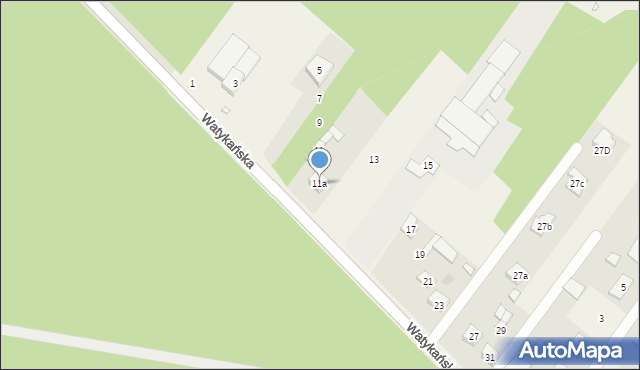 Majdan, Watykańska, 11a, mapa Majdan