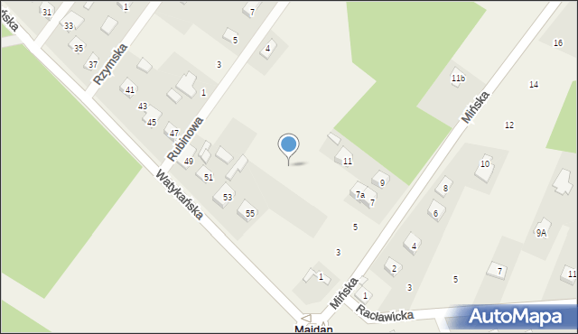 Majdan, Watykańska, 55a, mapa Majdan