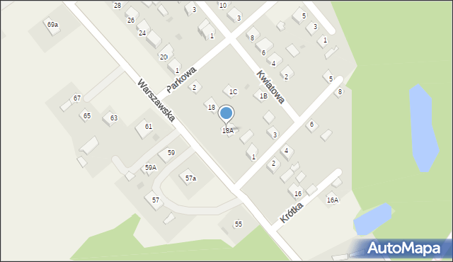 Mała Wieś, Warszawska, 18A, mapa Mała Wieś