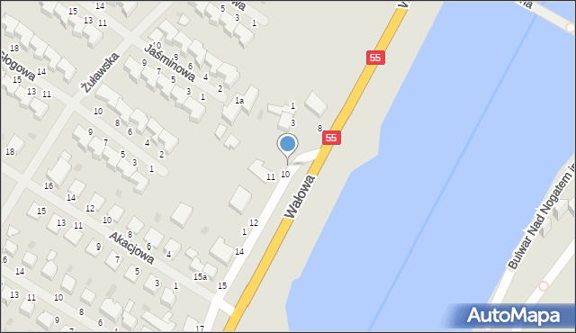 Malbork, Wałowa, 9, mapa Malborka