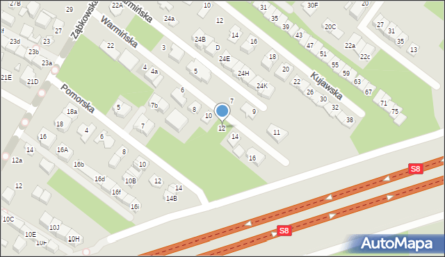 Marki, Warmińska, 12, mapa Marki