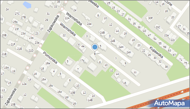 Marki, Warmińska, 6, mapa Marki