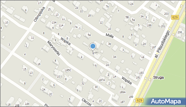Marki, Wąska, 4, mapa Marki