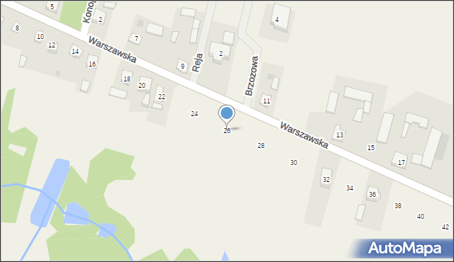 Miastków Kościelny, Warszawska, 26, mapa Miastków Kościelny