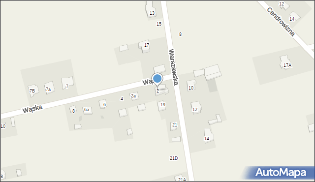 Miastkowo, Wąska, 2, mapa Miastkowo