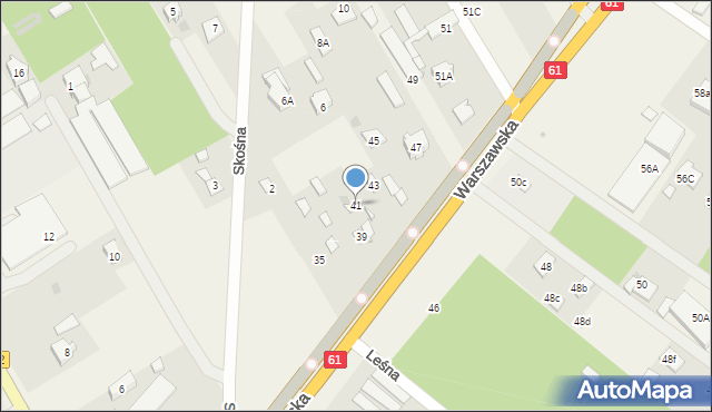 Michałów-Reginów, Warszawska, 41, mapa Michałów-Reginów