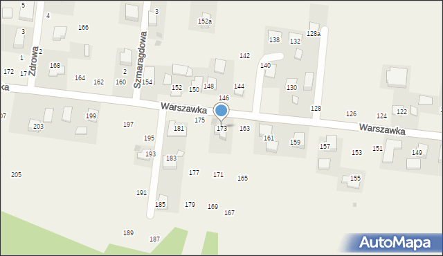 Michałowice, Warszawka, 173, mapa Michałowice