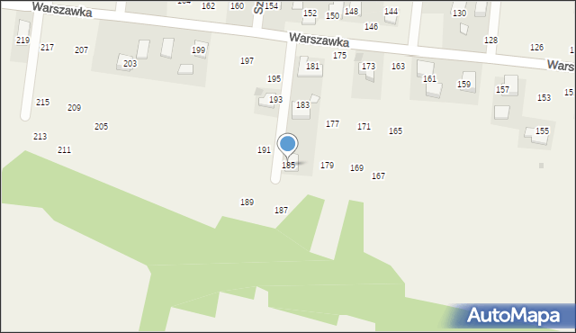 Michałowice, Warszawka, 185, mapa Michałowice
