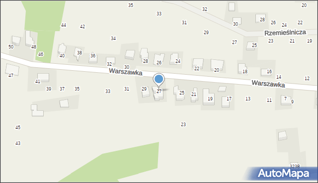 Michałowice, Warszawka, 27, mapa Michałowice