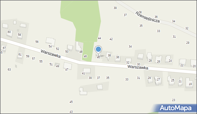 Michałowice, Warszawka, 40, mapa Michałowice