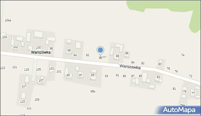 Michałowice, Warszawka, 90, mapa Michałowice