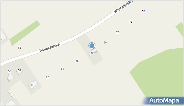 Michrów, Warszawska, 68, mapa Michrów