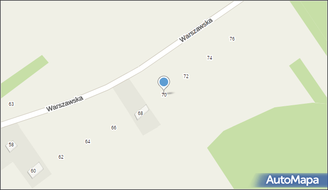 Michrów, Warszawska, 70, mapa Michrów