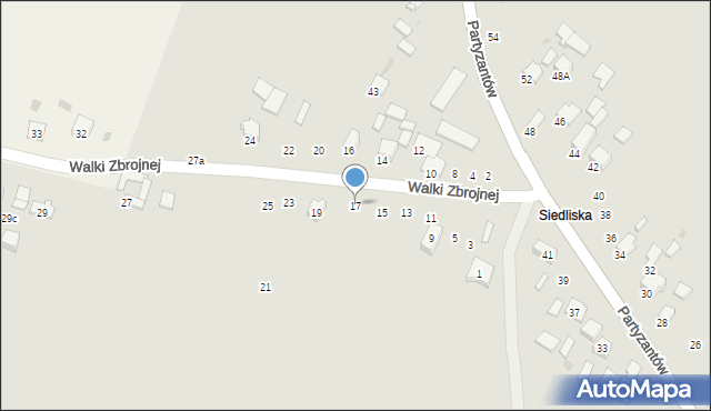 Miechów, Walki Zbrojnej, 17, mapa Miechów