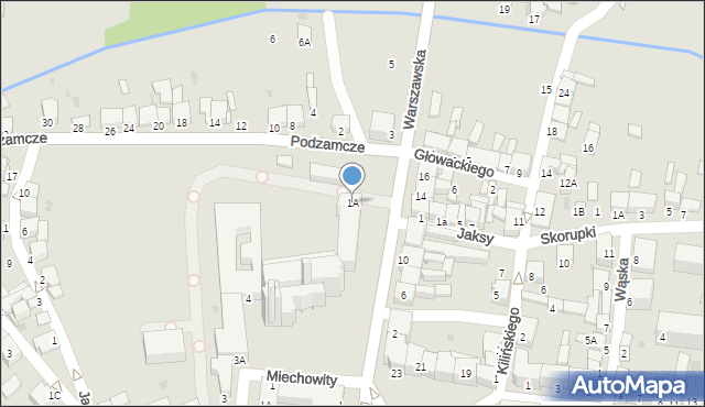 Miechów, Warszawska, 1A, mapa Miechów