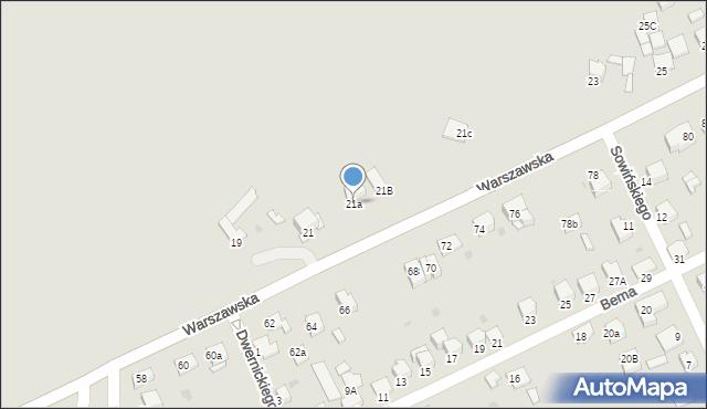 Miechów, Warszawska, 21a, mapa Miechów