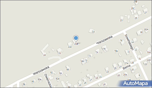 Miechów, Warszawska, 21B, mapa Miechów