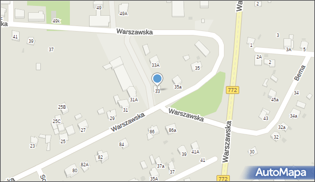 Miechów, Warszawska, 33, mapa Miechów