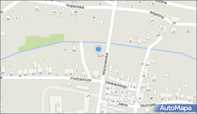 Miechów, Warszawska, 5, mapa Miechów