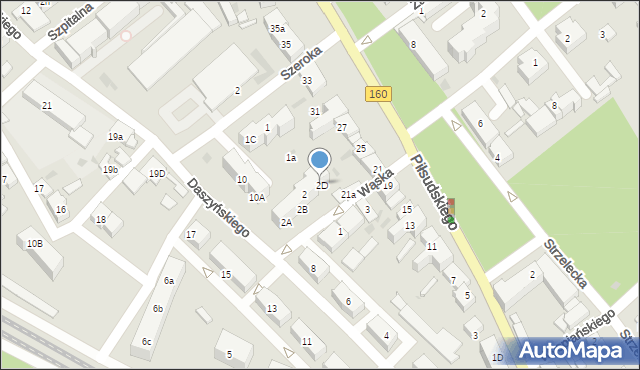 Międzychód, Wąska, 2D, mapa Międzychód