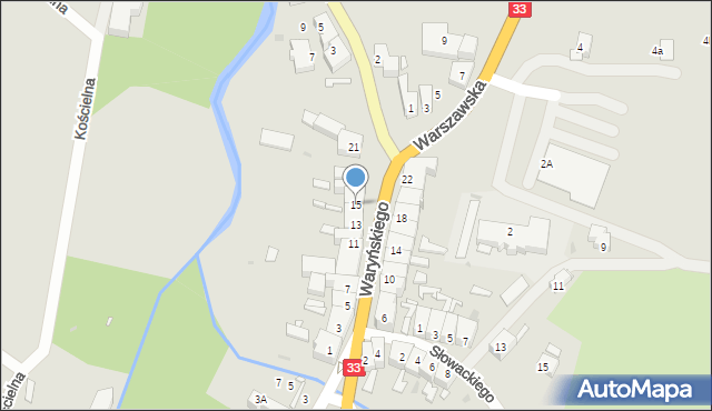 Międzylesie, Waryńskiego Ludwika, 15, mapa Międzylesie