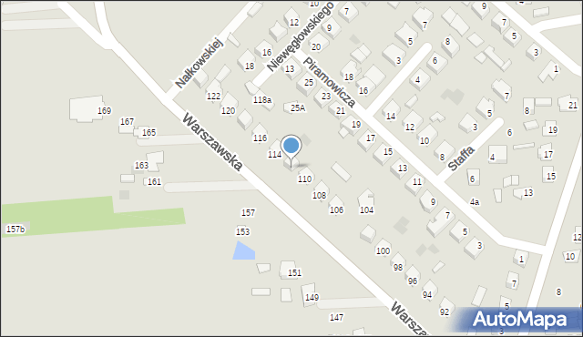 Międzyrzec Podlaski, Warszawska, 112, mapa Międzyrzec Podlaski