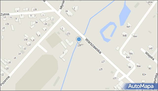 Międzyrzec Podlaski, Warszawska, 129, mapa Międzyrzec Podlaski